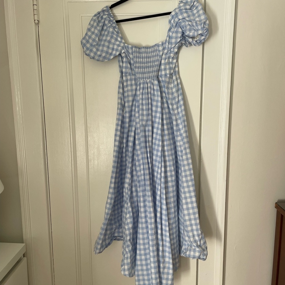 Hill House Rare Light Blue and White Gingham Matilda Dress - Picture 3 of 5